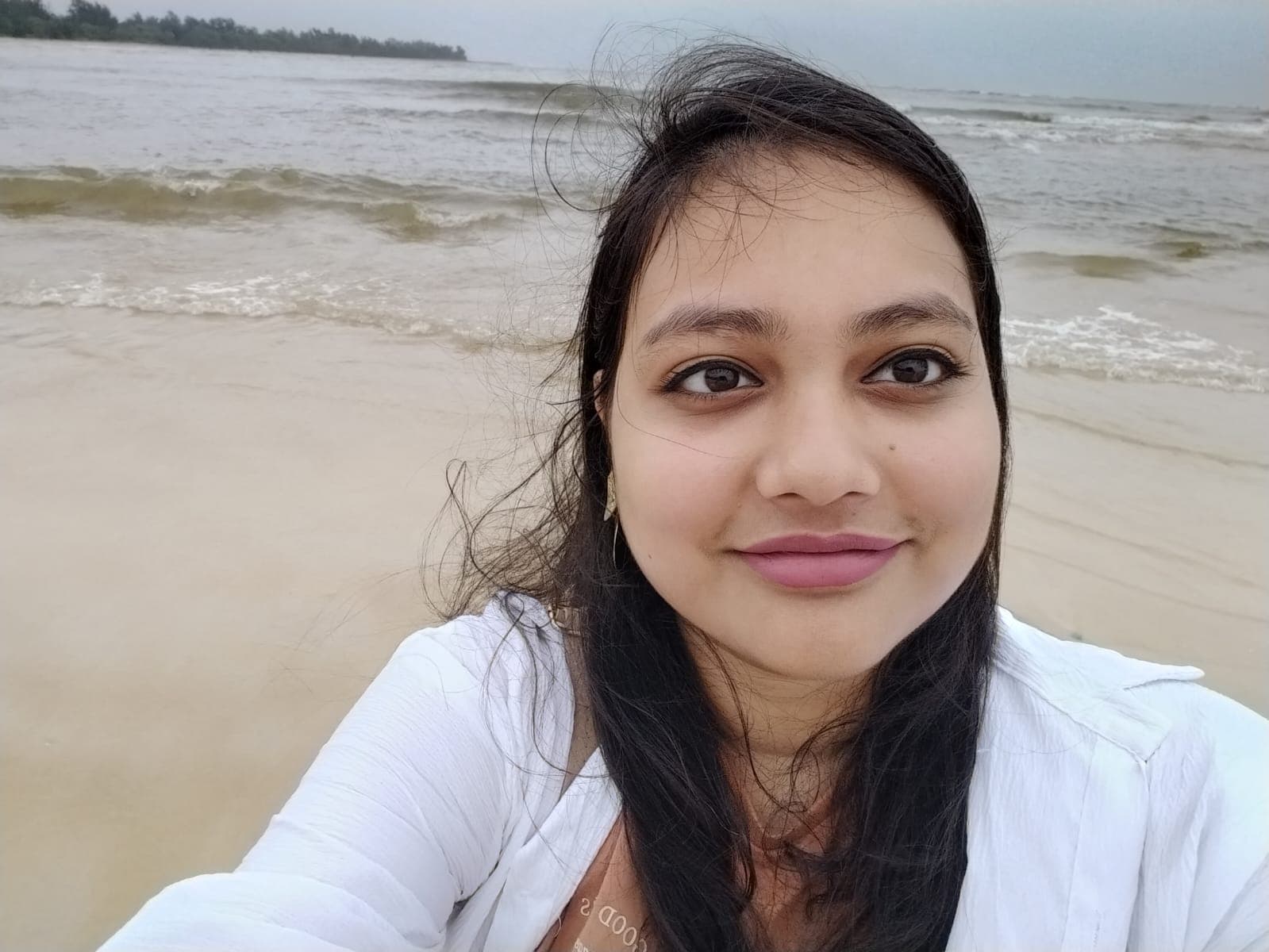 Antara Ghosh at the beach